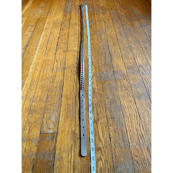 FOSSIL Metallic Studded Belt w/Laser-Cut Accent sz L - Picture 12 of 13